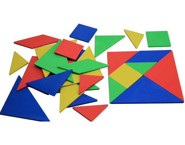 Wissner - Conjunto de Tangram de 4 cores - 28 peças