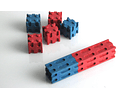 Wissner - Cubos de encaixe vermelhos e azuis - 30 peças