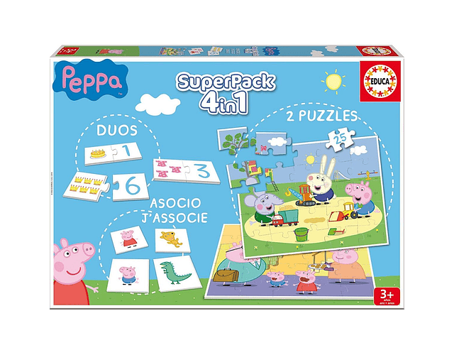 Educa - Super Pack 4 em 1 - Peppa Pig