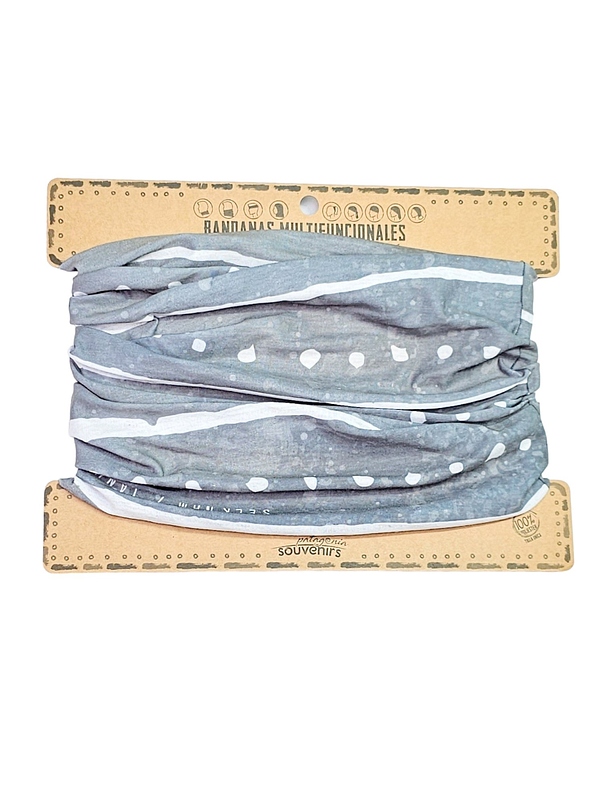 Bandana Pintura Selknam Gris 2