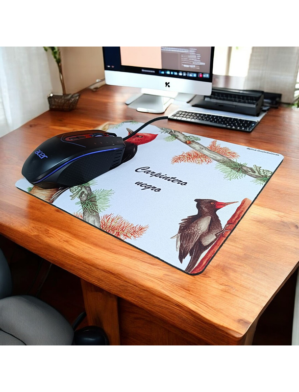 Mouse Pad 3 mm Carpintero Negro 4