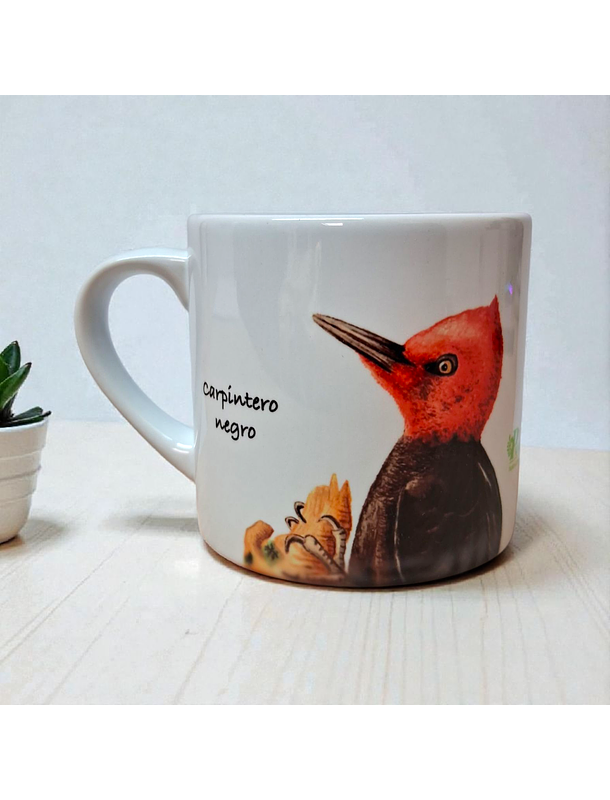 Taza Ceramica 160 CC Carpintero Negro  1