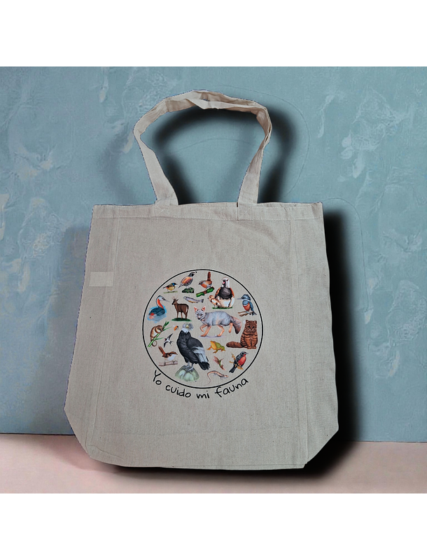 Bolsa Ecologica diseño Yo cuido mi Fauna 