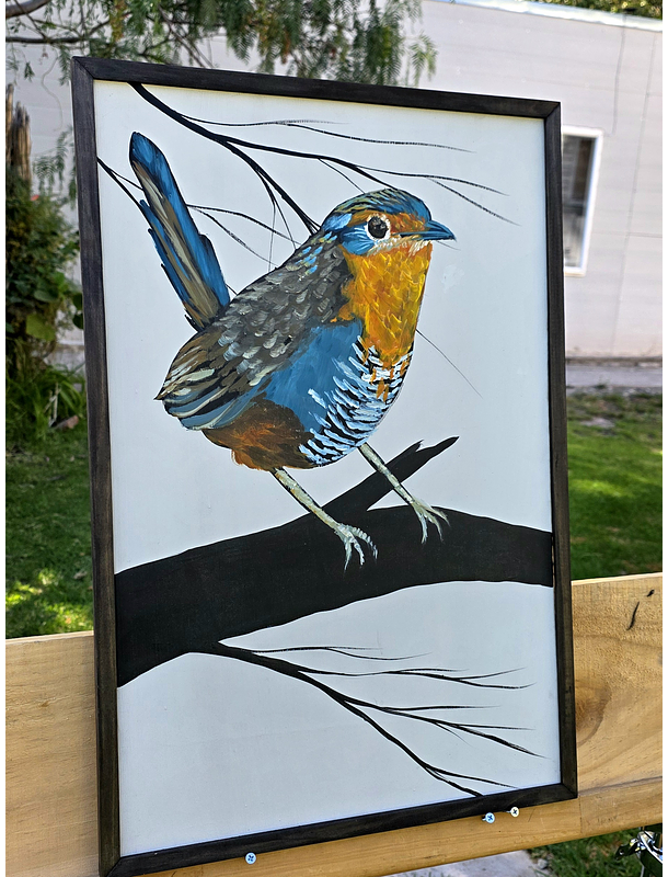 Cuadro Rama 1 Chucao acrílico a mano 40x60 3