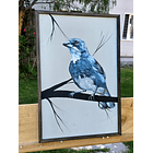 Cuadro Rama 3 Diuca acrílico a mano 40x60 2