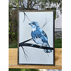 Cuadro Rama 3 Diuca acrílico a mano 40x60 1