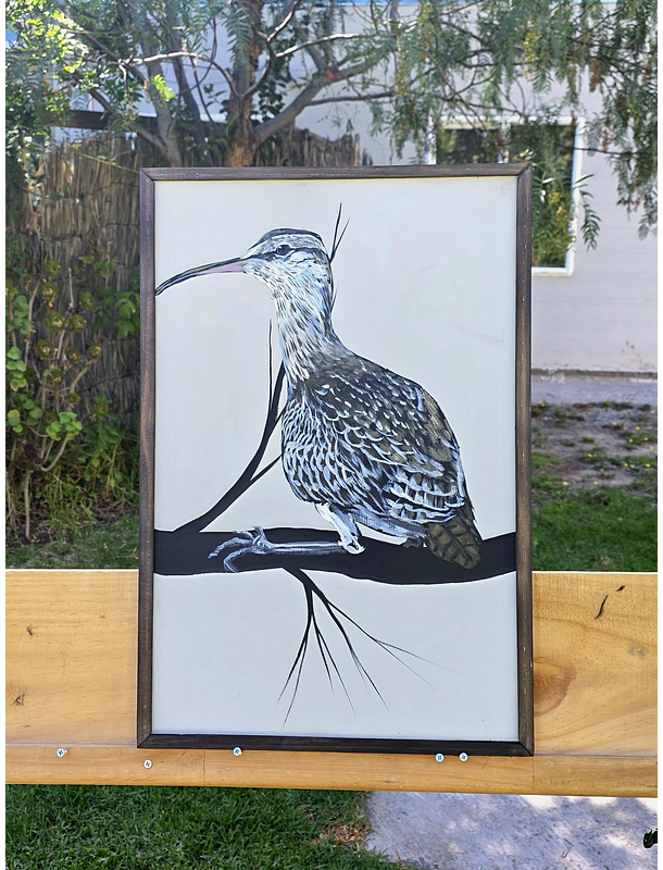 Cuadro Rama 2 Bandurrilla acrílico a mano 40x60 1