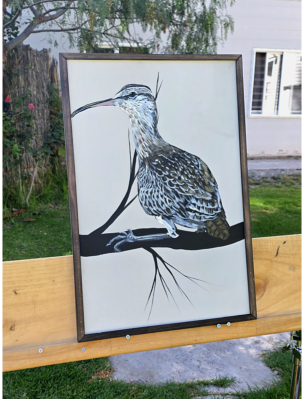 Cuadro Rama 2 Bandurrilla acrílico a mano 40x60 3