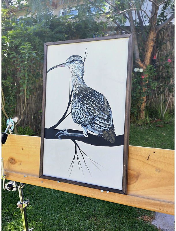 Cuadro Rama 2 Bandurrilla acrílico a mano 40x60 2