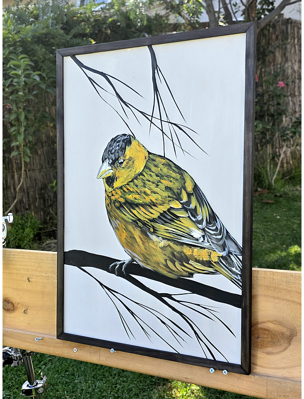 Cuadro Rama 4 jilguero Acrilíco a Mano 40x60 3