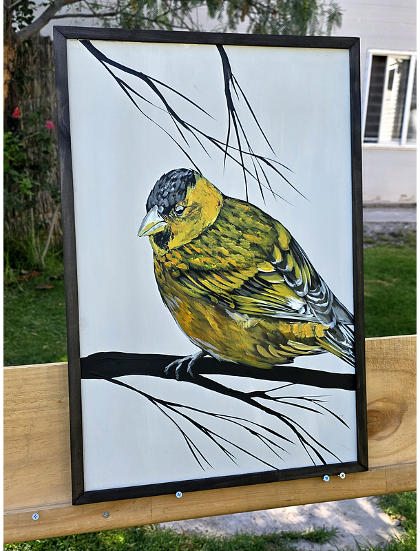 Cuadro Rama 4 jilguero Acrilíco a Mano 40x60 2