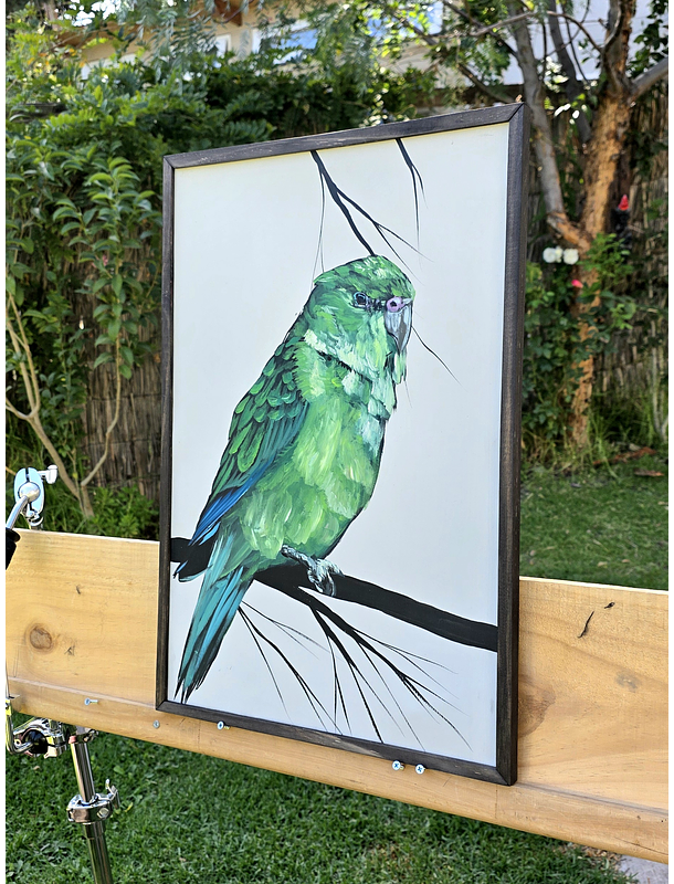 Cuadro Rama 4 Piriquito cordillerano acrílico a mano 40x60 3