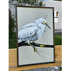 Cuadro Rama 3 Garza Grande acrílico a mano 40x60 3