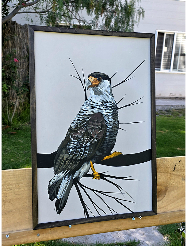 Cuadro Rama 2 Carancho acrílico a mano 40x60 2