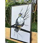 Cuadro Rama 3 Halcón Peregrino acrílico a mano 40x60 2