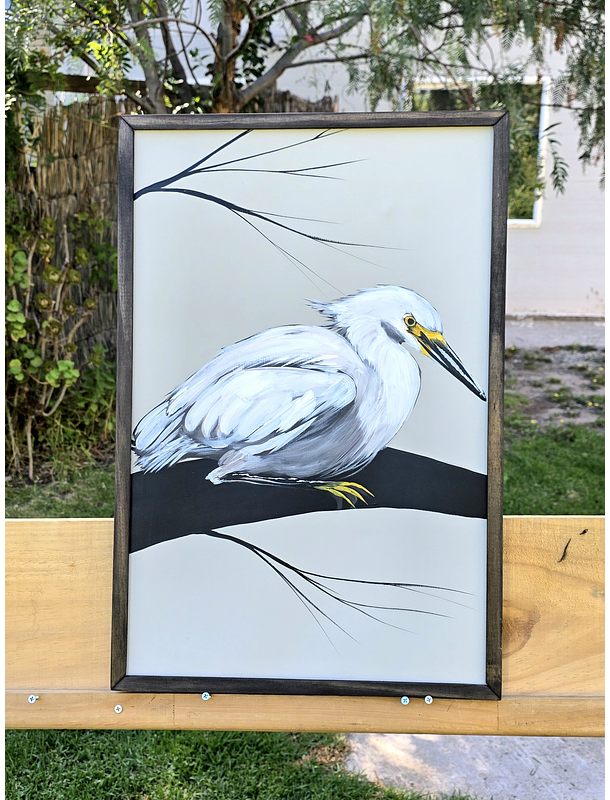 Cuadro Rama 1 Garza acrílico a mano 40x60 1