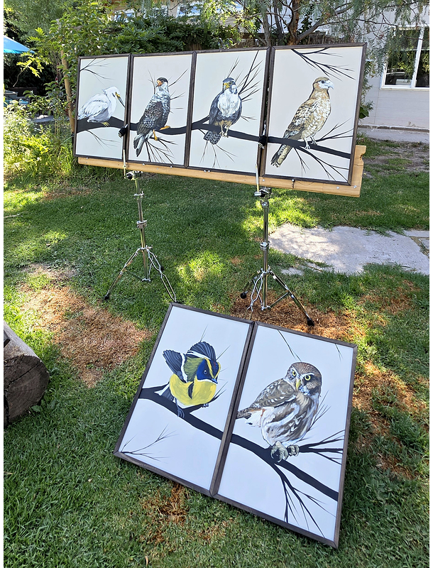 Cuadro Rama 1 Halcón Bailarin acrílico a mano 40x60 4