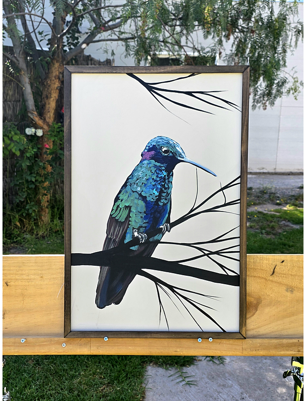 Cuadro Rama 4 Picaflor Chico acrílico a mano 40x60 1