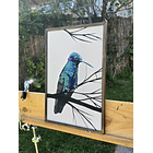 Cuadro Rama 4 Picaflor Chico acrílico a mano 40x60 3