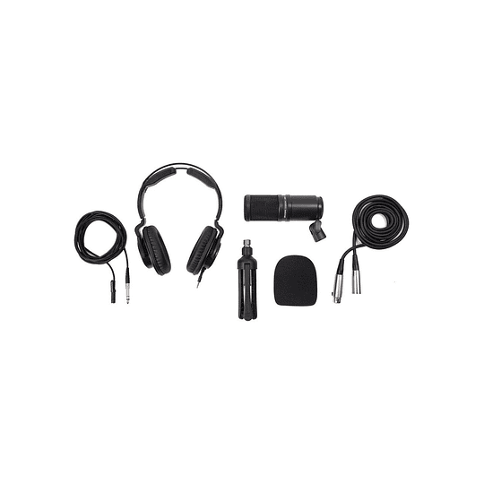 Zoom ZDM-1PMP Pack Podcast Micrófono Profesional Con Audífonos y Trípode