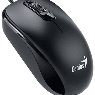 Mouse Genius DX-110, USB, Óptico, 3 botones, Ambidiestro, Negro