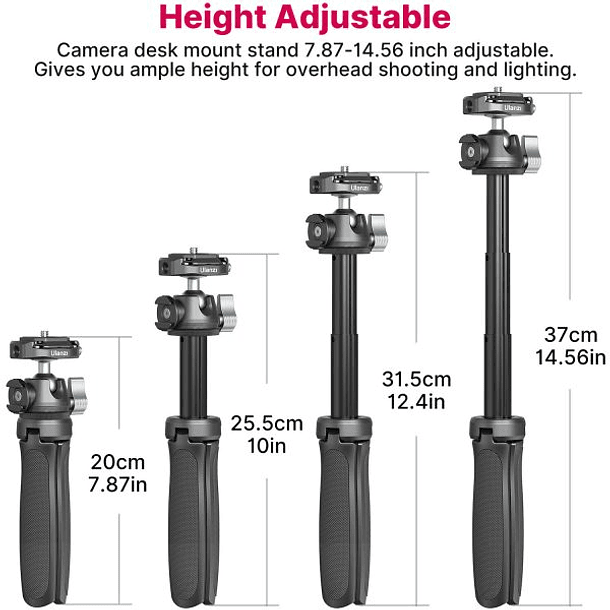  Ulanzi MT-46 Trípode Para Cámaras Con Cabezal Desmontable Y Galleta Falcam F38 8