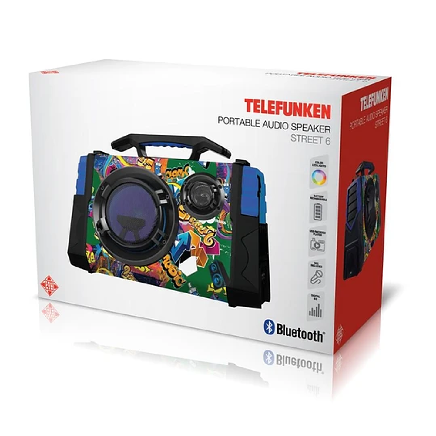 PARLANTE PORTATIL BLUETOOTH TELEFUNKEN STREET 6 1