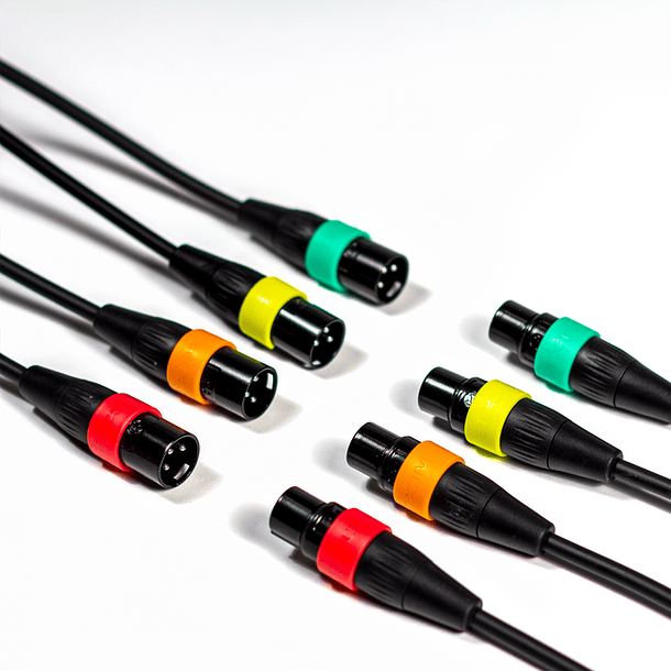  Pack De 4 Cables Micrófono Con Anillos De Colores Zoom XLR-4c/CP