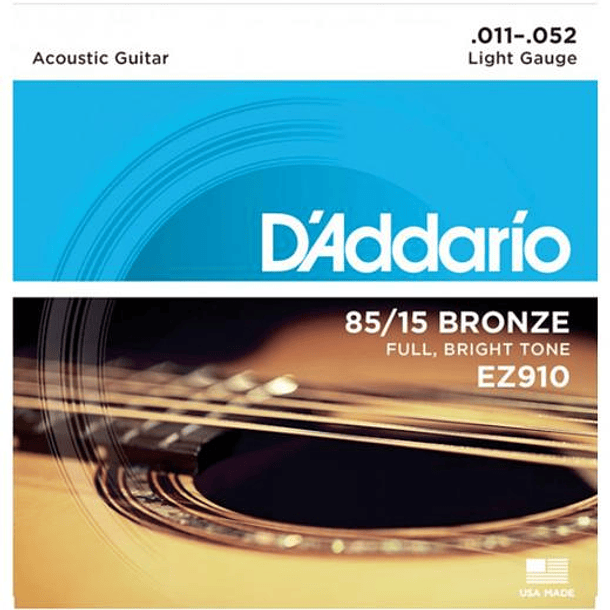 Daddario EZ910 Set Cuerdas Guitarra Acustica/Folk 11-52