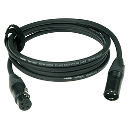 Cable de micrófono Klotz XLR M5FM10 - 10 mts - color negro