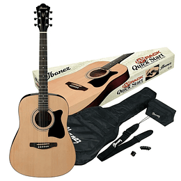Pack guitarra acústica Ibanez Jampack V50NJP color natural