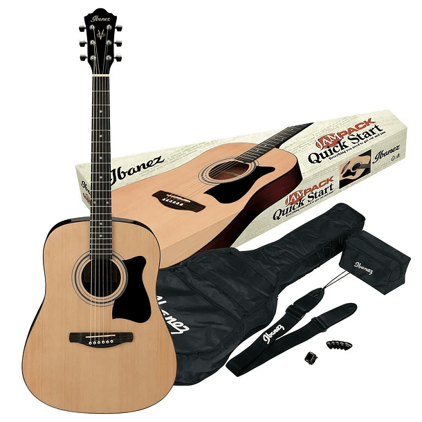 Pack guitarra acústica Ibanez Jampack V50NJP color natural 1
