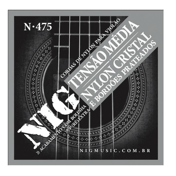 ENCORDADO GUITARRA CLÁSICA NYLON NIG N-475 (TENSIÓN NORMAL)