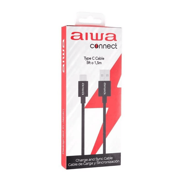 Cable tipo C Aiwa Connect 1,5m o 5ft 2,4A