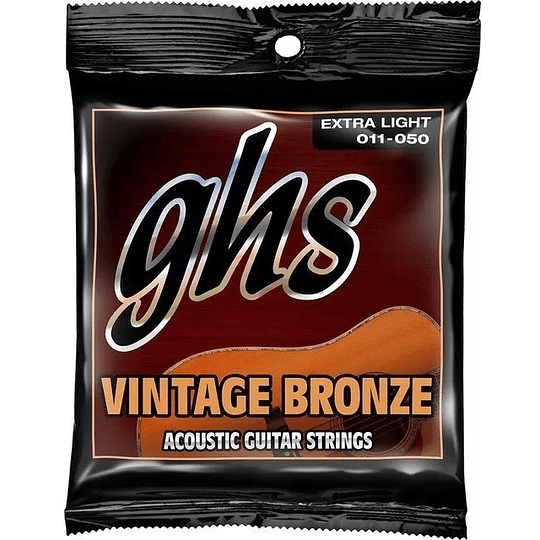 Encordado guitarra acústica GHS Vintage Bronze 011-050
