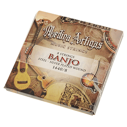 Encordado Banjo De 8 Cuerdas Medina Artigas Silver Plated