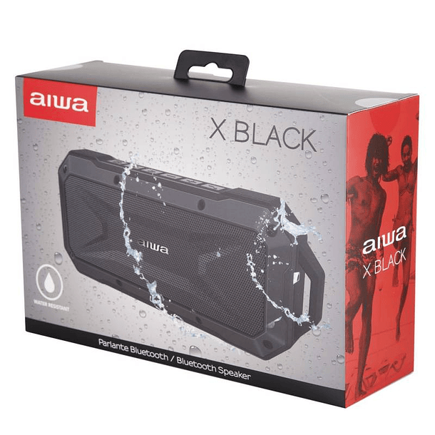 Parlante Bluetooth Aiwa X Black Resistente al Agua 3