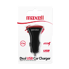 Cargador Para Auto Maxell Con 2 Puertos Carga Rápida Dual USB Car Charger 17W 3