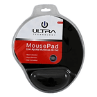 Mouse-Pad Redondo Apoya Muñeca Con Gel Negro Ultra 2