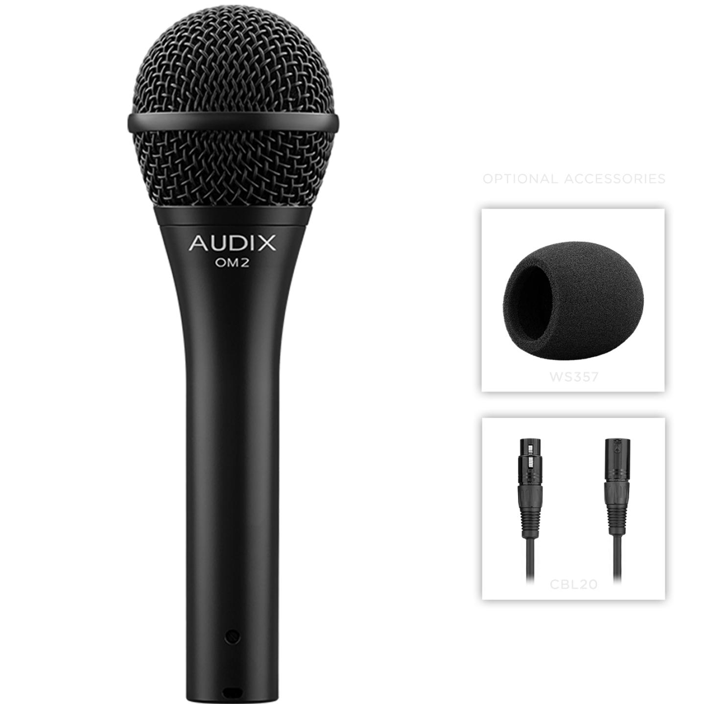 MICRÓFONO VOCAL DINÁMICO PROFESIONAL MULTIUSOS AUDIX OM2 3