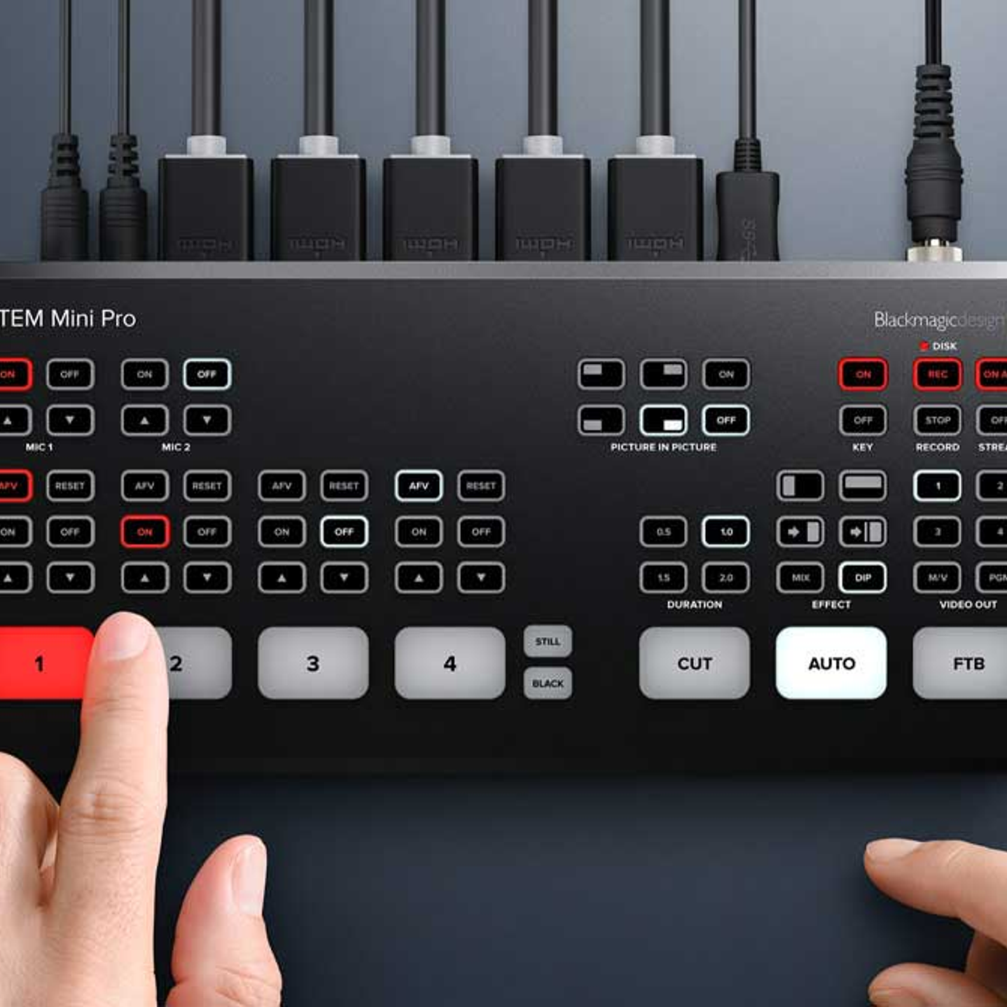 BLACKMAGIC DESIGN ATEM MINI PRO MIXER 4 HDMI CON LIVE STREAMING 2