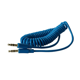 Cable Auxiliar 3.5 Mm Espiral Azul 1.8 Metros Philco