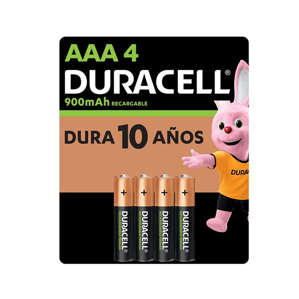 PACK Pila recargable Duracell blíster AAAx4 900mAh 2