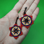 Aretes artesanales Mostacilla - Chaquira