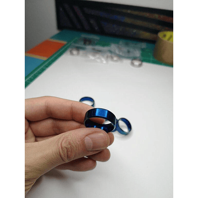 Anillo tipo Argolla color Azul