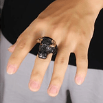 Anillo cabeza de Toro / Negro / Unisex