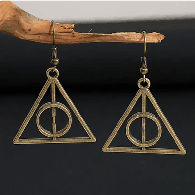 Aretes Reliquias de la Muerte / Harry Potter - Dorado