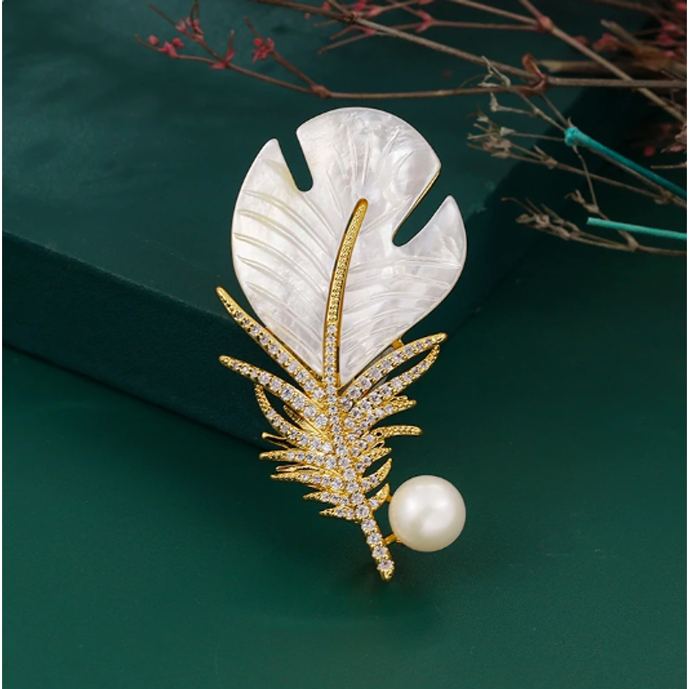 Broche / Prendedor Pluma