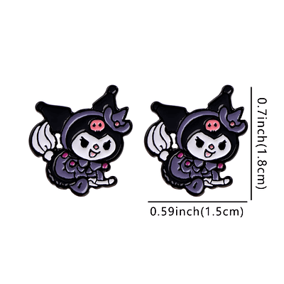 Aretes / Pendientes Brujita Kuromi