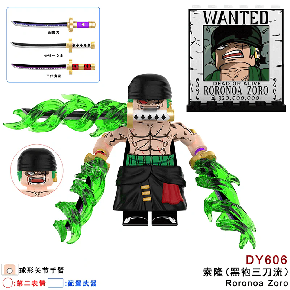 Coleccion X4 Miniguras Roronoa Zoro / One Piece